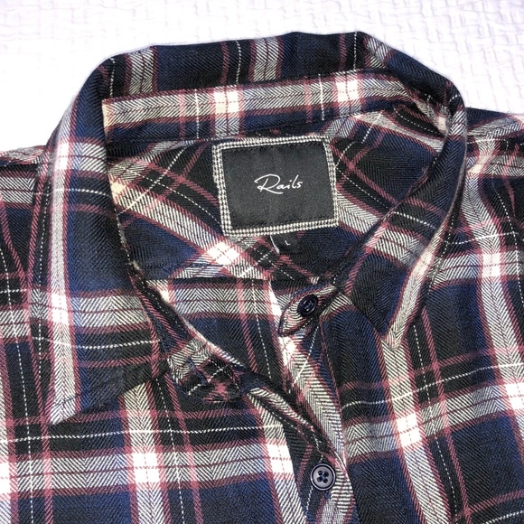Rails Plaid Button Down Long Sleeve Shirt … - Picture 3 of 8